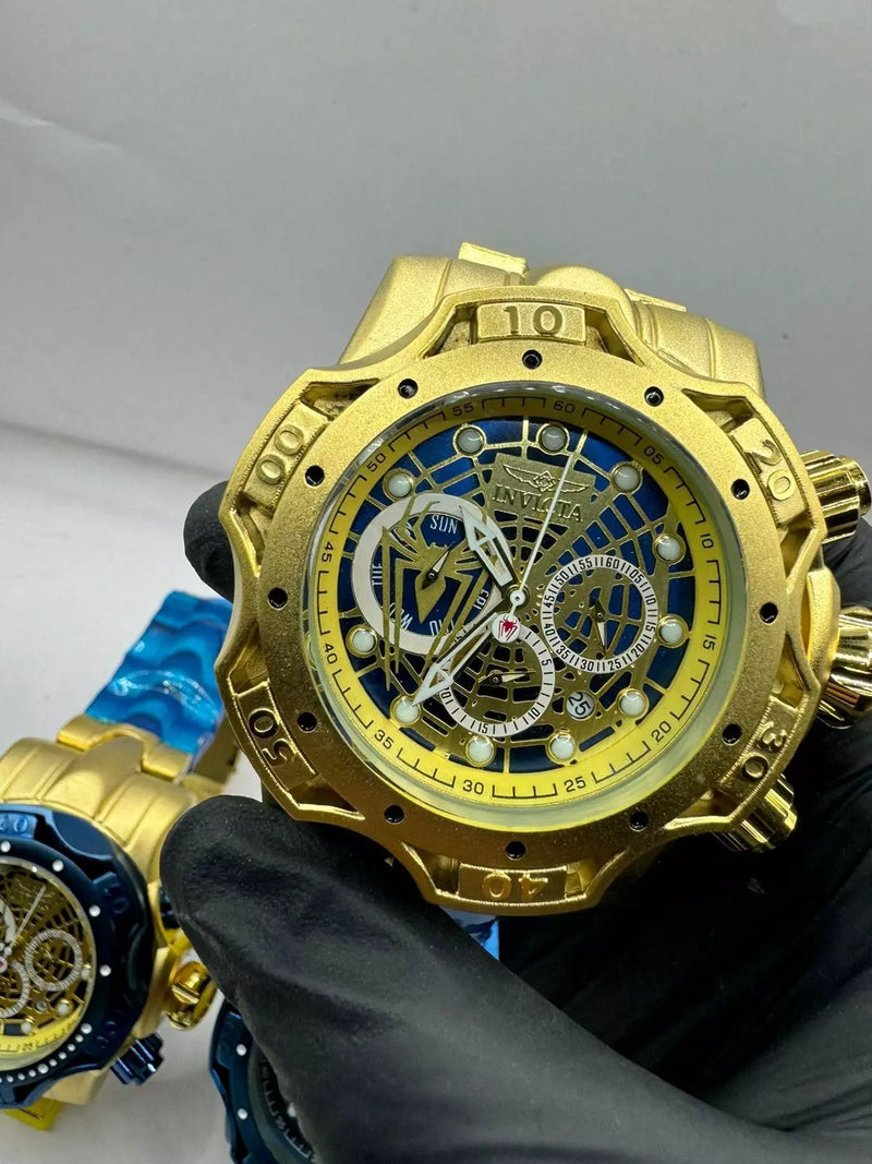 Relógio Masculino Invicta Aranha Thunder Primeira Linha - DOURADO