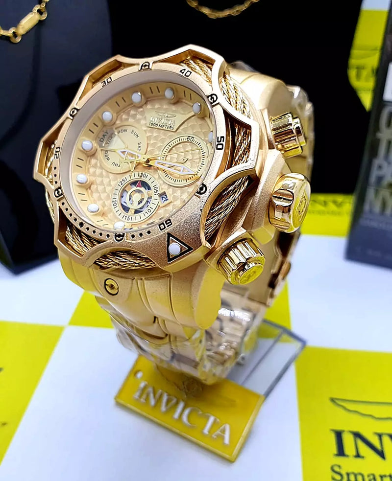⌚ Relógio Masculino Invicta Folheado a Ouro – Edição Especial