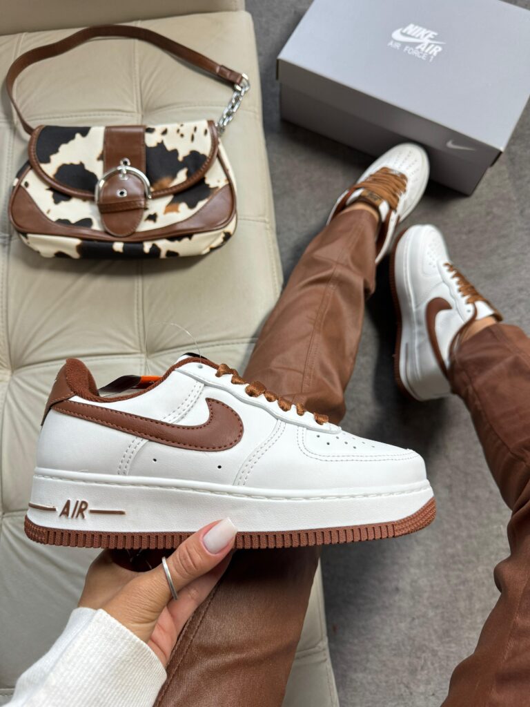 Air Force F1 Luxo Branco e Marrom