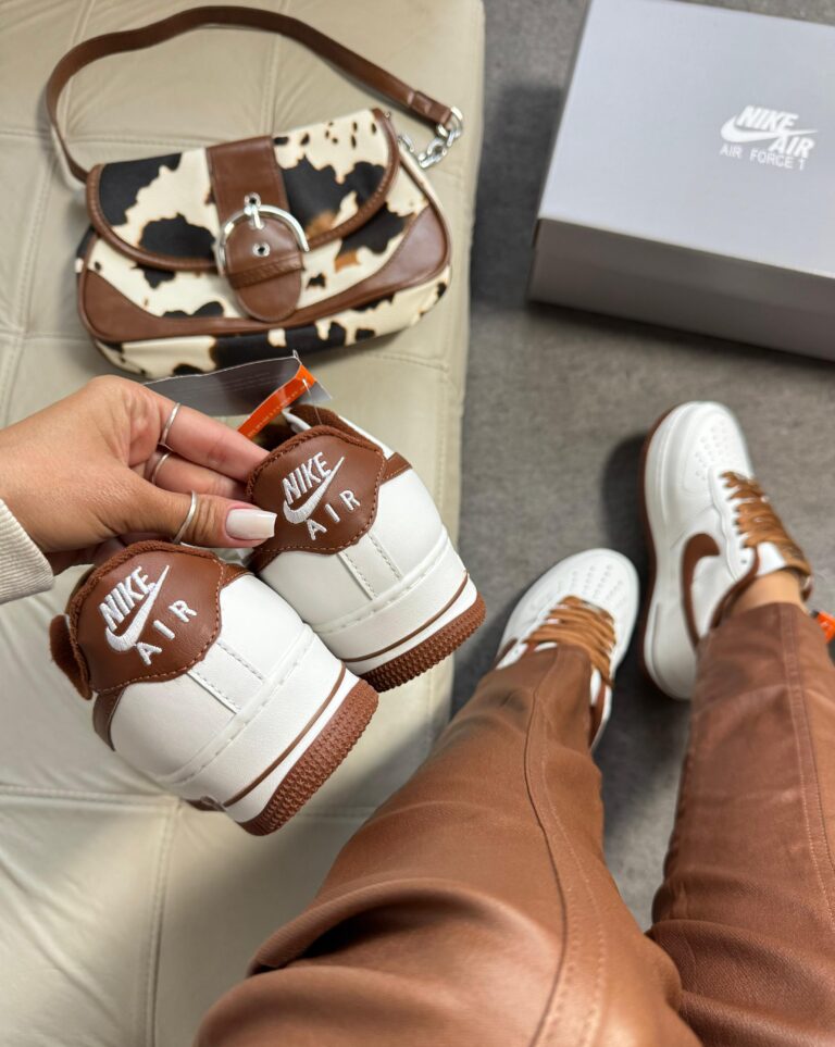 Air Force F1 Luxo Branco e Marrom