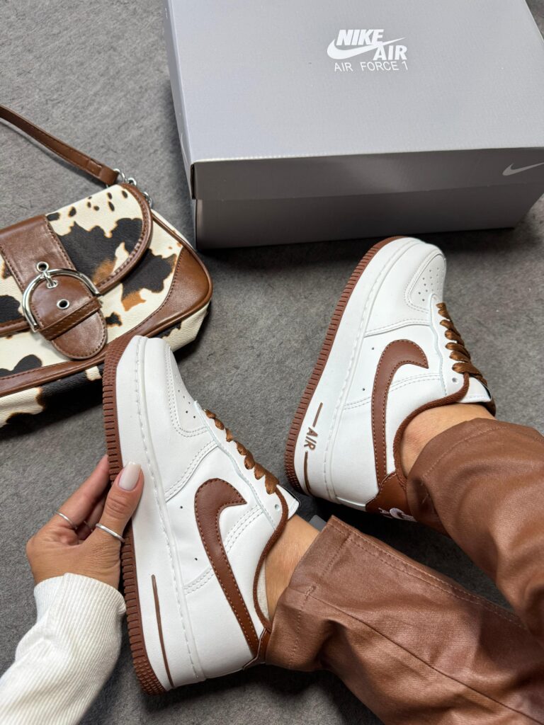 Air Force F1 Luxo Branco e Marrom