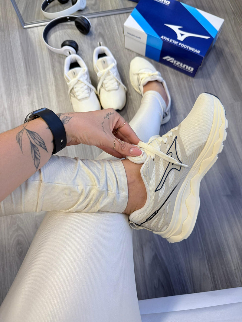 Mizuno Space 3 Off White Marinho Atacado