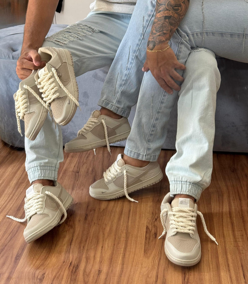 Tênis Nike Dunk Low Branco Natural Tartufo Masculino Premium
