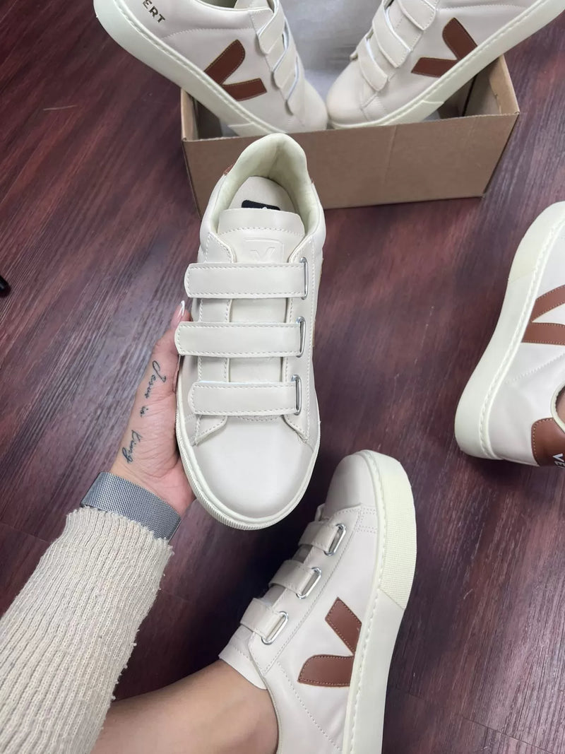 Tênis Vert Velcro Angelical Caramelo Feminino Premium