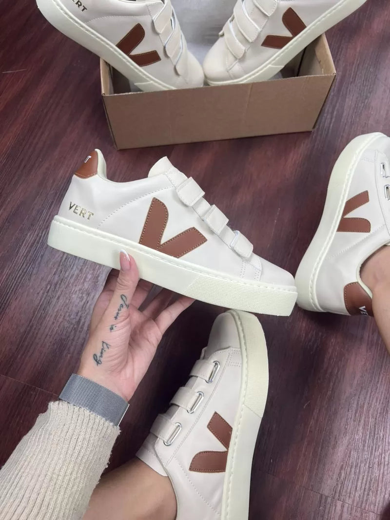 Tênis Vert Velcro Angelical Caramelo Feminino Premium