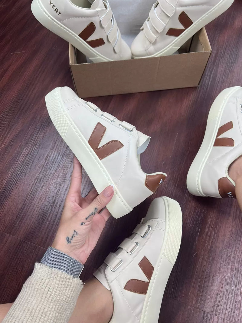 Tênis Vert Velcro Angelical Caramelo Feminino Premium